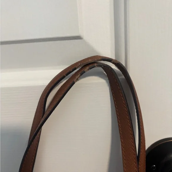 Michael Kors Cognac Saffiano Leather Tote with Gold Hardware - Picture 5 of 8